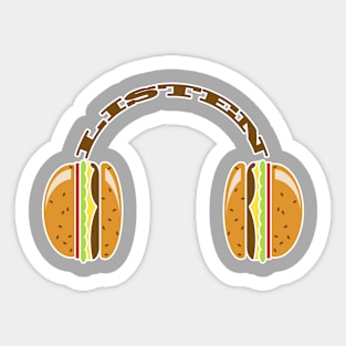 I LISTEN TO FOOD Sticker